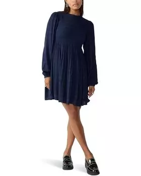 Платье Sanctuary Smocked New Babydoll, цвет Navy Reflection