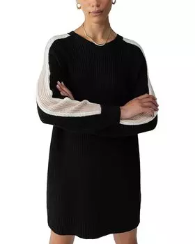 Платье Sanctuary Speedway Sweater Dress, цвет Black/Milk/T.Almond