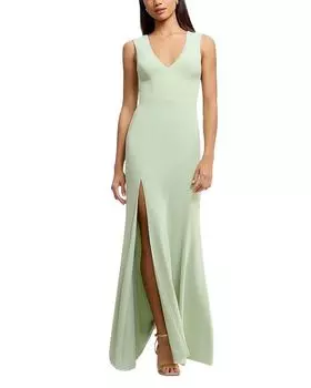 Платье Sandra с глубоким вырезом Dress the Population, зеленый