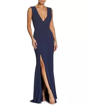 Платье sandra с v-образным вырезом Dress the Population, темно-синий