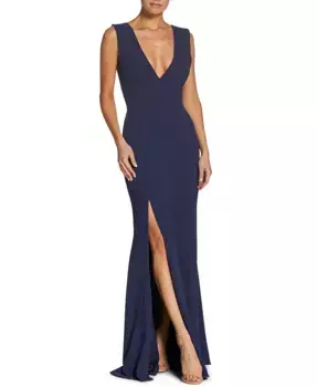 Платье Sandra с V-образным вырезом Dress the Population, синий