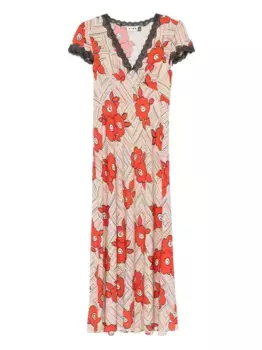 Платье Sandrine с кружевом Rixo, нейтральный