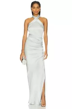 Платье Sarabella с завязками на шее Simkhai, powder blue