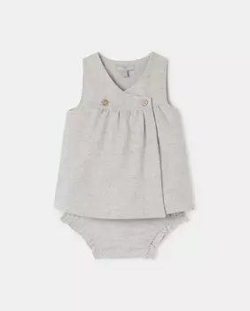 Платье-сарафан для девочки со скрещенным вырезом Coconut El Corte Ingls, серый