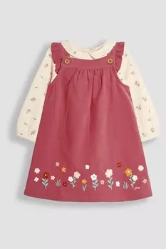 Платье сарафан с аппликацией и топом Jojo Maman Bb, розовый