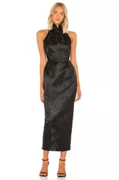 Платье SAU LEE Jill Chinese Jacquard Pencil, черный