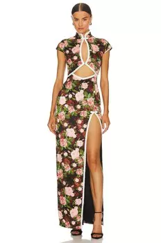 Платье SAU LEE Moira, цвет Black & Pink