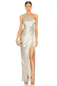 Платье SAU LEE x REVOLVE Preston, серебряный