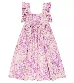 Платье Scarlett из хлопка с узором пейсли Morley, розовый