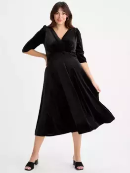 Платье Scarlett & Jo Helena Velvet Midi, черный