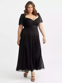 Платье Scarlett & Jo Kemi Mesh Maxi, цвет solid/black