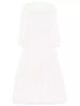 Платье Scatter в горох Needle & Thread, белый