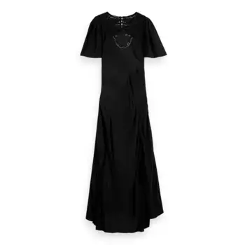 Платье Scotch & Soda 177735 short sleeve midi, черный