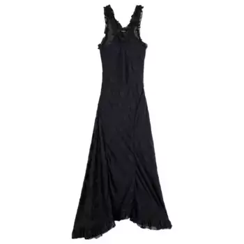 Платье Scotch & Soda Maxi Ruffle, черный