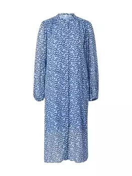 Платье SECOND FEMALE Dress Aronia, цвет Navy/Light blue