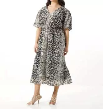 Платье Серафина в черном цвете Multi Tanya Taylor