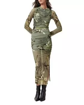 Платье-сетка Ханако ALLSAINTS, зеленый