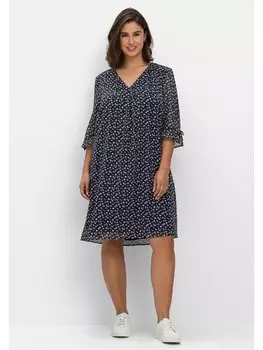 Платье sheego Chiffon, цвет nachtblau gemustert