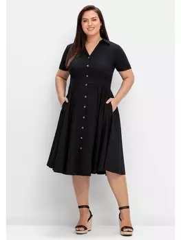 Платье sheego Hemdblusen, черный