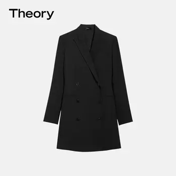 Платье шерстяное Theory, черный
