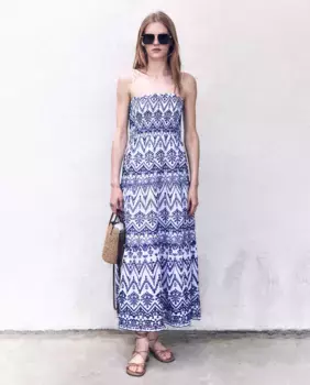 Платье шиффоновое с контрастной отделкой Sfera, белый