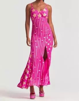 Платье Shine в цвете Very Berry LoveShackFancy