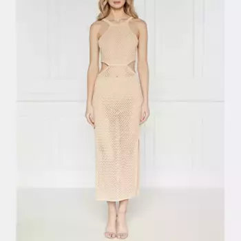 Платье + шорты с добавлением льна Twin-Set, бежевый