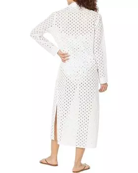 Платье Show Me Your Mumu Dayton Button-Down Midi Dress, цвет White Eyelet