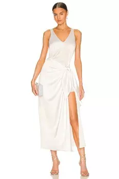 Платье Show Me Your Mumu Hampton Wrap, цвет Ivory Luxe Satin