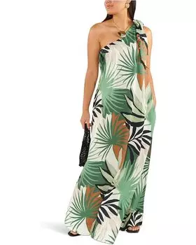 Платье Show Me Your Mumu Jackie Maxi Dress, цвет Caribbean Palms Luxe Satin