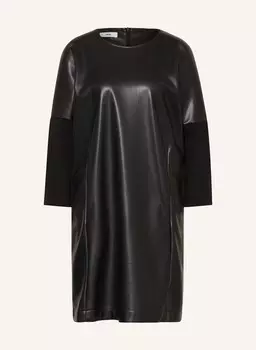 Платье-Сидора из смесового материала с рукавами 3/4. Cinque, черный