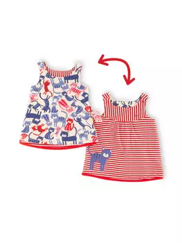 Платье Sigikid Wende wild cat, цвет beige/rot