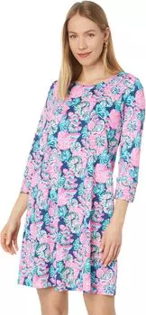 Платье Сильвия UPF 50+ Lilly Pulitzer, цвет Oyster Bay Navy Shroom with A View