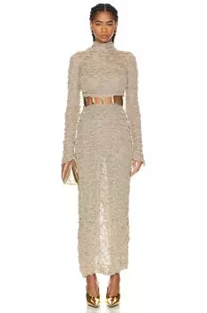 Платье Simkhai Karissa Metallic Gown, золотой