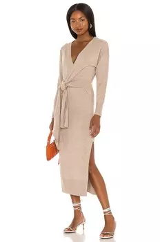 Платье SIMKHAI Skyla Knit Wrap, цвет Fawn