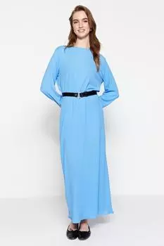 Платье - Синее - Базовое Trendyol Modest, синий