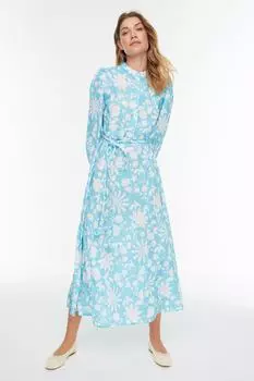 Платье - Синее - Фигуристка Trendyol Modest, синий