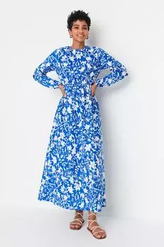 Платье - Синее - Фигуристка Trendyol Modest, синий