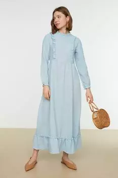 Платье - Синее - Фигуристка Trendyol Modest, синий