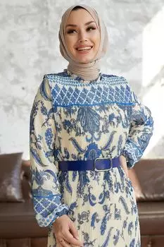 Платье - Синий - А-силуэт InStyle