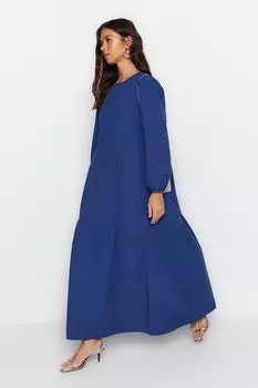 Платье - Синий - А-силуэт Trendyol Modest, синий
