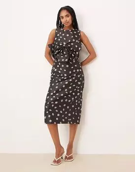 Платье Sister Jane Rose Bells с жаккардовым бантом черного цвета