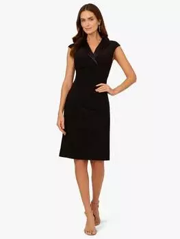 Платье-смокинг из джерси Adrianna Papell, черный