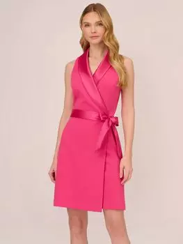 Платье-смокинг из крепа Adrianna Papell, цвет "Розовое кабаре"