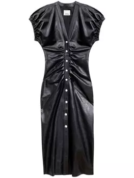 Платье со сборками ISABEL MARANT, черный