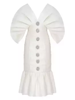 Платье со сборками Olympiah, белый