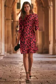 Платье со сборками свободного кроя Sosandar, красный