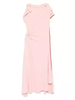 Платье со сборками VICTORIA BECKHAM, розовый