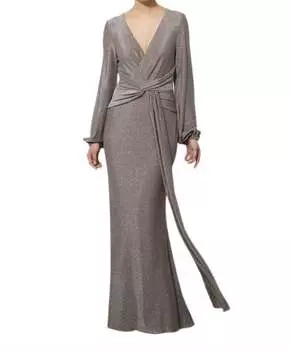 Платье со сборками в цвете Taupe Joseph Ribkoff, серо-коричневый