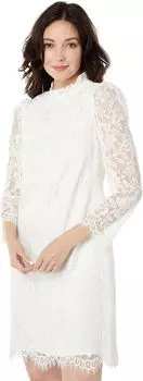 Платье со сдвигом Шея Кружева Кружева Vince Camuto, слоновая кость